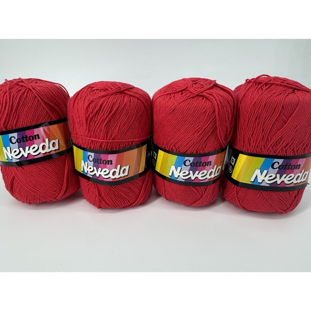 Vintage Skeins of Neveda Cotton yarn x4